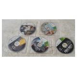 5 Xbox 360 Games - Street Fighter, Gta, Halo, Cod
