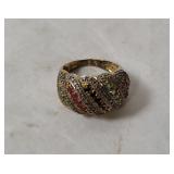 Sterling Ring W/ Stones Size