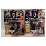 2 Star Trek Generations Figures - Picard, Worf