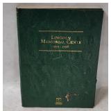 Lincoln Cent Folder 1959-1998 W/ 82 Pennies