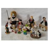Assorted Clown Figurines