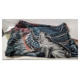 Howling Wolf Throw Blanket