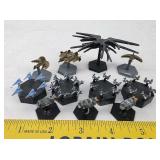 Lot of Painted SciFi Miniature Spaceships