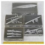 5 C in C Miniature Model Ship Sets - New
