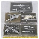 5 C in C Miniature Model Ship Sets - New