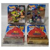 4 Hot Wheels Action Packs - Toy Story, Rugrats