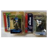 2 Mcfarlane Nfl Figures - Steve Mcnair, J Delhomme