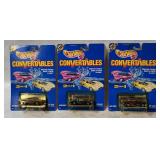 3 Hot Wheels Convertables Vehicles 1990