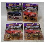 4 Johnny Lightning Classic Customs Corvettes