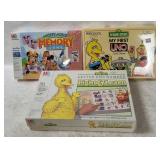3 Sealed Games - Mickey Mouse Memory, Sesame St.