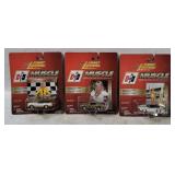 3 Johnny Lightning Hurst Muscle Cars