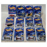 12 Hot Wheels - Ferrari, Surf Patrol, Celica