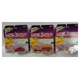 3 Johnny Lightning Monopoly Vehicles