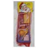 Vtg Christmas Pre-filled Stocking W/ Toys