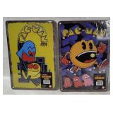 2 New Pac-man Tin Signs 8' X 12'