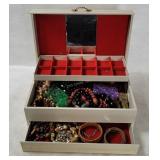 Jewelry Box W/ Assorted Costume Jewelry