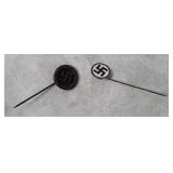 2 German Nsdap Supporter Stick Pins