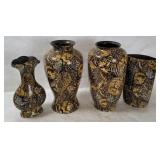 Lot Of La Vie Patchwork Safari Vases