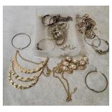 Lot Of Assorted Gold Tone Costume Jewelry