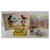 Mickey Mouse Disney Lot - Glasses, Puzzles, Etc