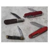 4 Pocket Knives - Colonial, Japan Etc.