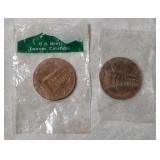 2 U S Mint Department Of Treasury Medals