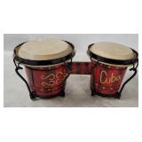 Wood Engraved Bongos