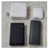 Apple Airpods, Charger Brick & Portable Batteries