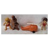 Vtg Toys Porky Pine, Definitely Dinosaurs, Heli