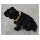 Vintage Flocked Black Panther Bobbler