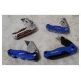 4 Utility Knives - Kobalt, Blue Point, Sheffield