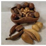 Mcm Wooden Centerpiece Fruit Bowl