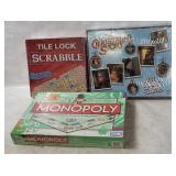 3 Sealed Games - Monopoly, X-mas Story, Scrabble