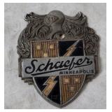 Vtg Shaefer Minneapolis Metal Appliance Emblem