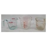Pyrex & Fire King Glass Measuring Cups