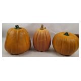 3 Faux Pumpkin Fall Decorations