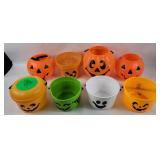 Lot Of Assorted Halloween Candy Buckets