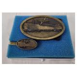 Oglebay Norton Belt Buckle & Tie Clip