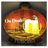 Vtg Tuborg Beer Plastic Bar Sign