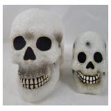 Pair Of Light-Up Skull Halloween Dï¿½cor