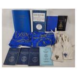 Masonic Books, Gloves & Towel Lot