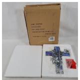 Tiffany Style Stained Glass Lily Cross