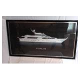 Framed Original Yacht Painting By Picarday