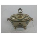 8.5" Tall Toyo China Porcelain W/ Brass Accents