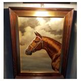 Original Oil Painting Of Horse By A Santa Cruz