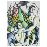 French Cubist Gouache on Paper Fernand LEGER