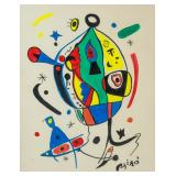 Spanish Surrealist Gouache/Paper Joan Miro
