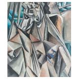 Russian Cubo-Futurist Gouache Signed Lyubo Popova