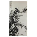 Ge Kun Chinese Ink Bamboo on Paer Scroll
