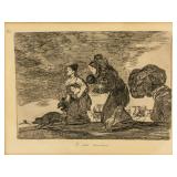 Spanish Romanticist Etching Attr. Francisco Goya